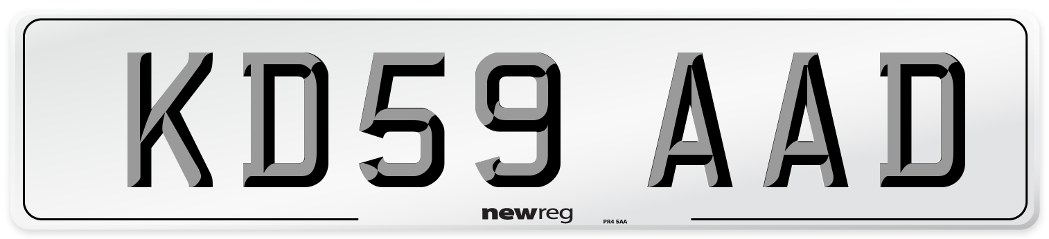 KD59 AAD Number Plate from New Reg